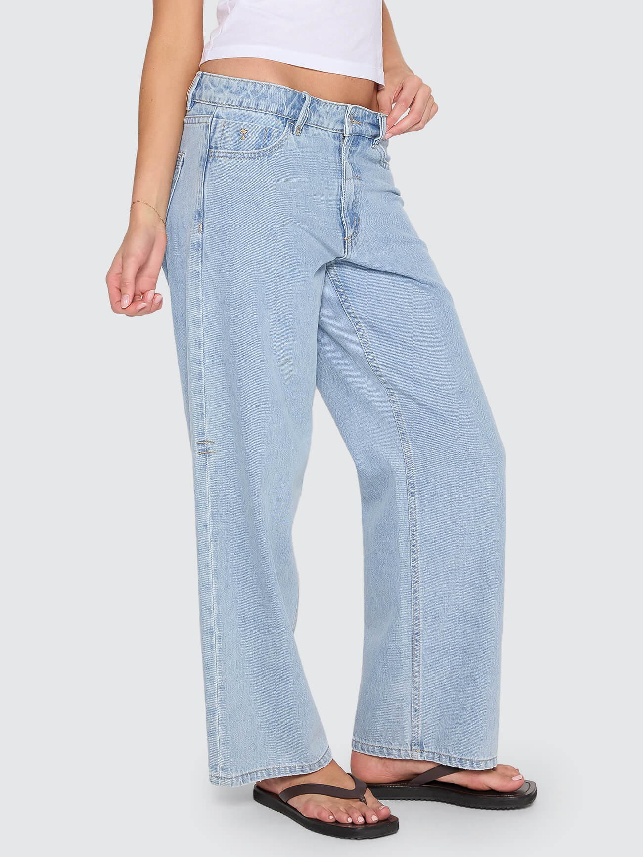 Billie Low Rise Baggy Jean - Ageless Blue