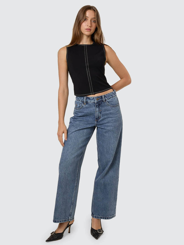 Billie Low Rise Baggy Jean - Stoned Blues