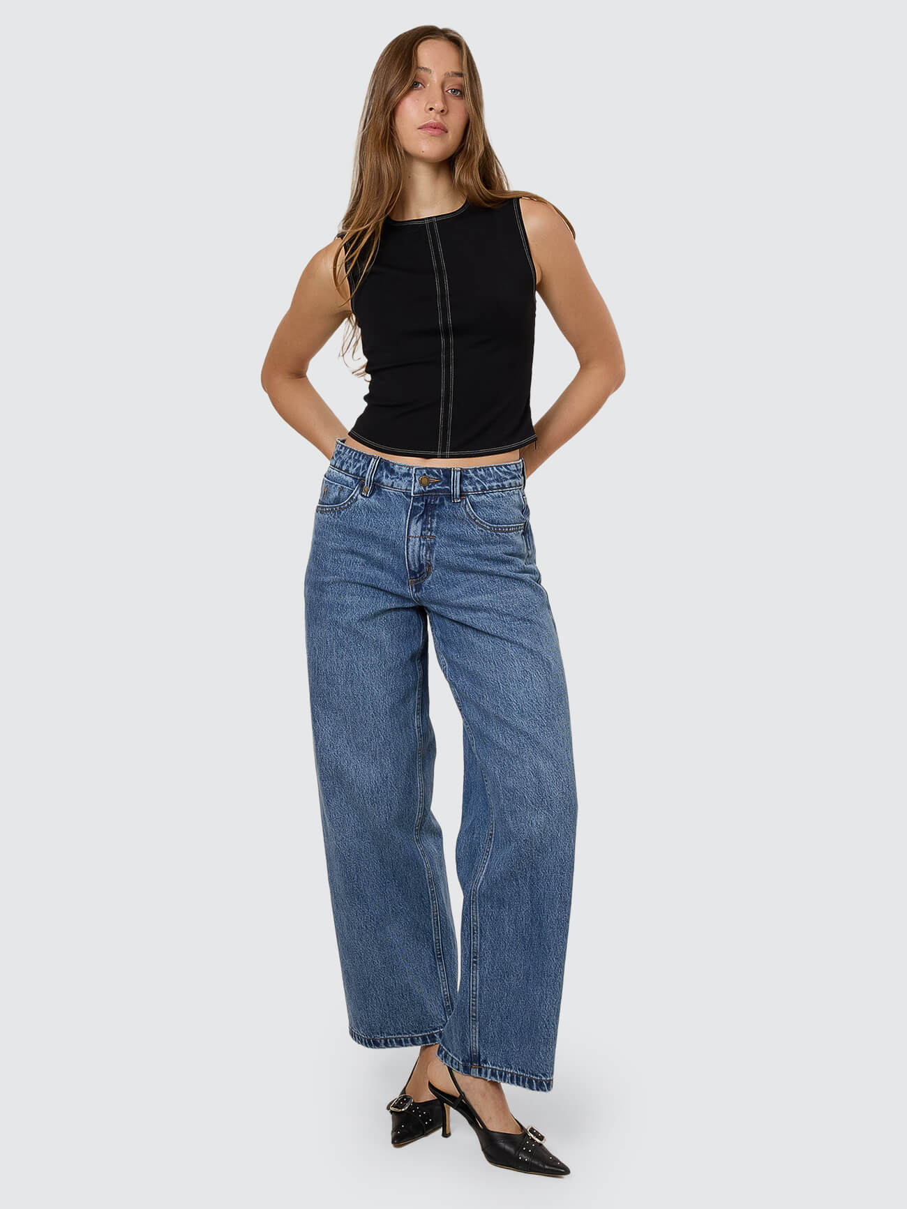 Billie Low Rise Baggy Jean - Stoned Blues