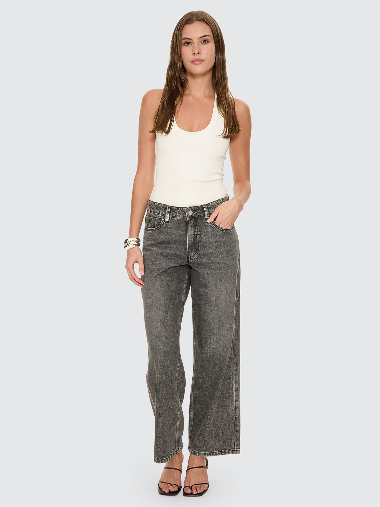 Billie Low Rise Baggy Jean - Nighthawk Grey 4