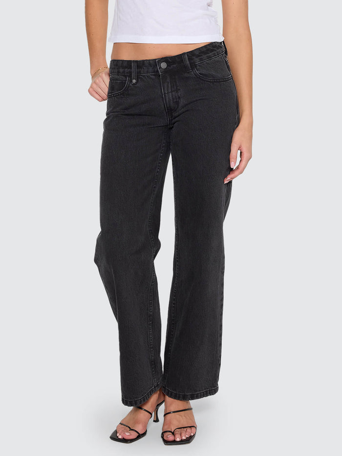 Saskia Low Rise Straight Jean - Aged Black