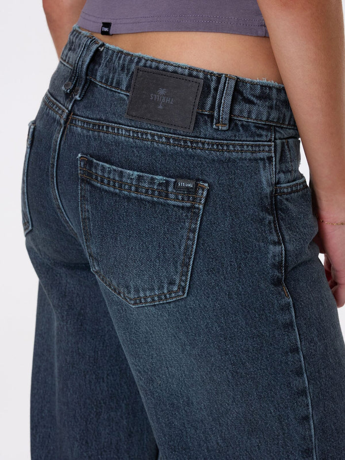 Saskia Low Rise Straight Jean - Metal Blue 4
