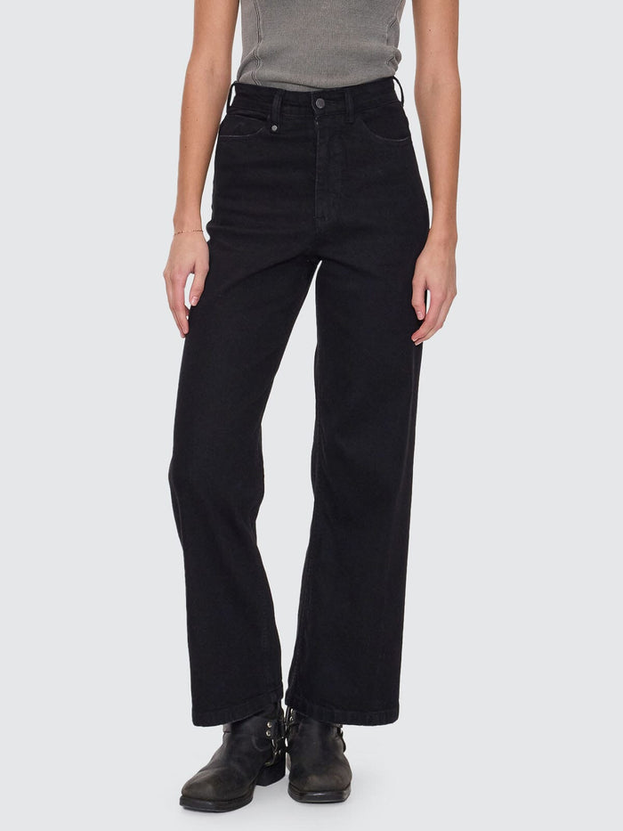 Holly High Rise Stretch Wide Jean - Black Rinse