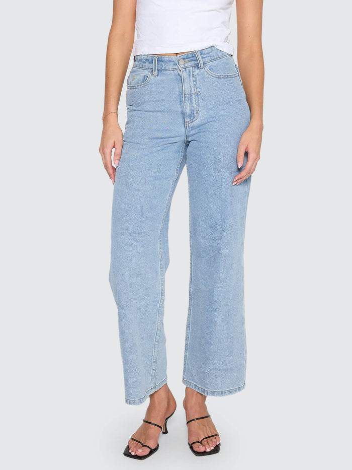 Holly High Rise Stretch Wide Jean - Ageless Blue