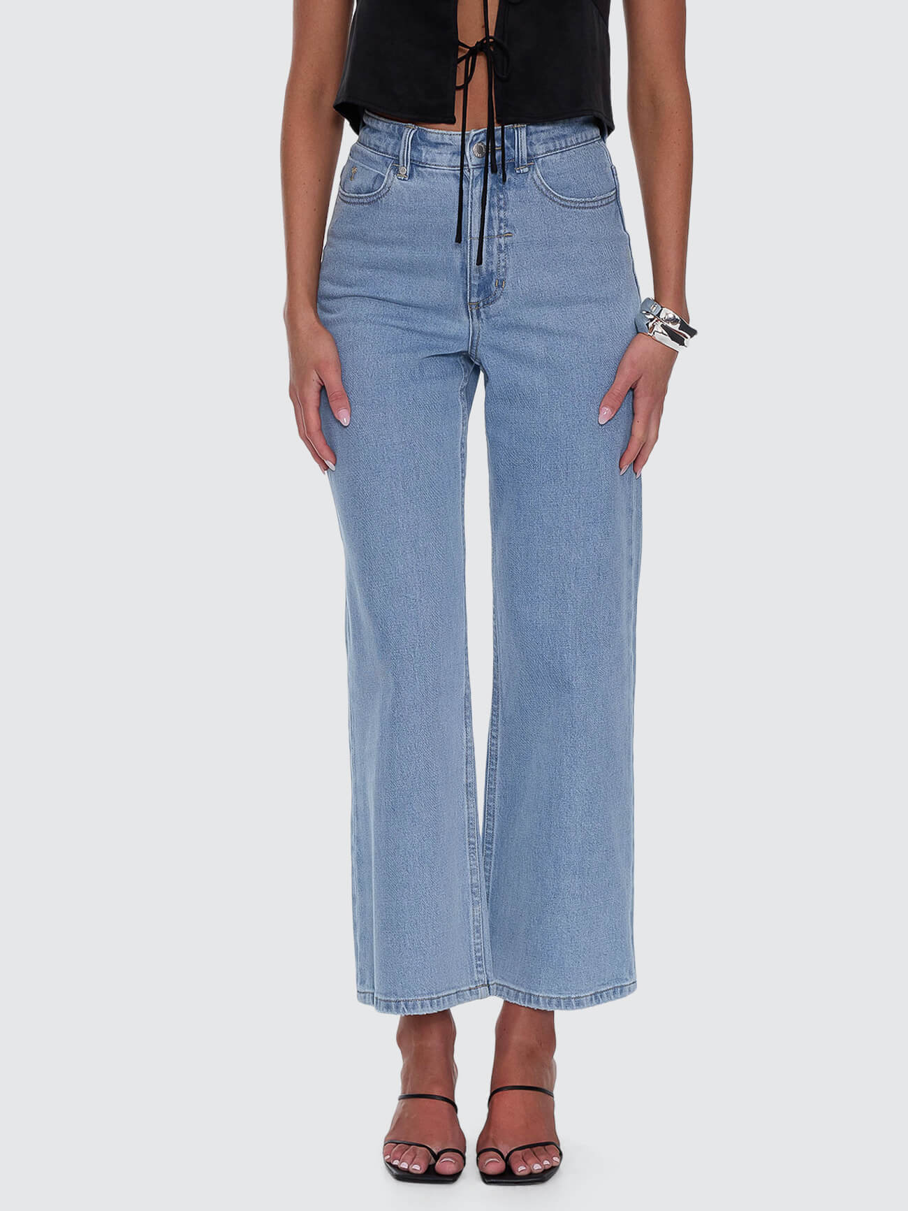 Holly High Rise Stretch Wide Jean - Ageless Blue 4