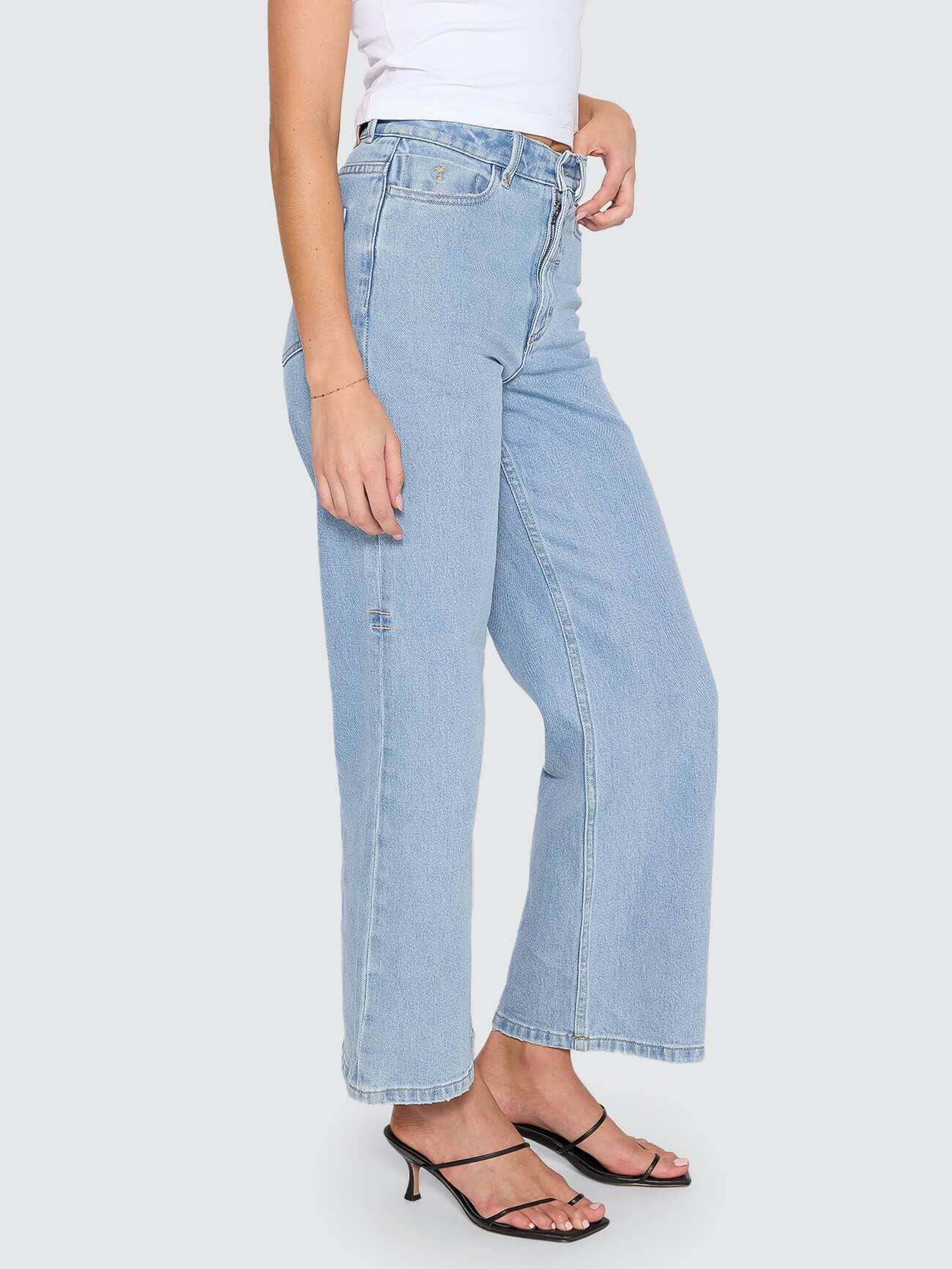 Holly High Rise Stretch Wide Jean - Ageless Blue