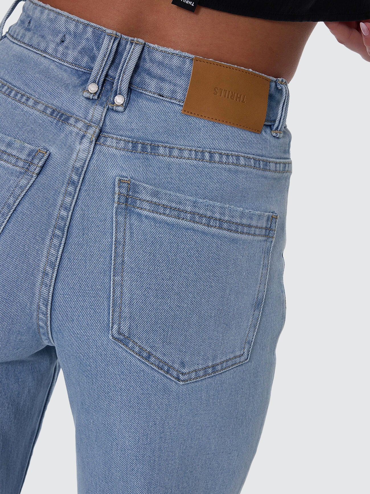 Holly High Rise Stretch Wide Jean - Ageless Blue 4