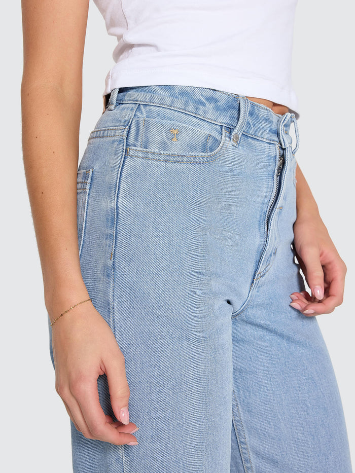 Holly High Rise Stretch Wide Jean - Ageless Blue