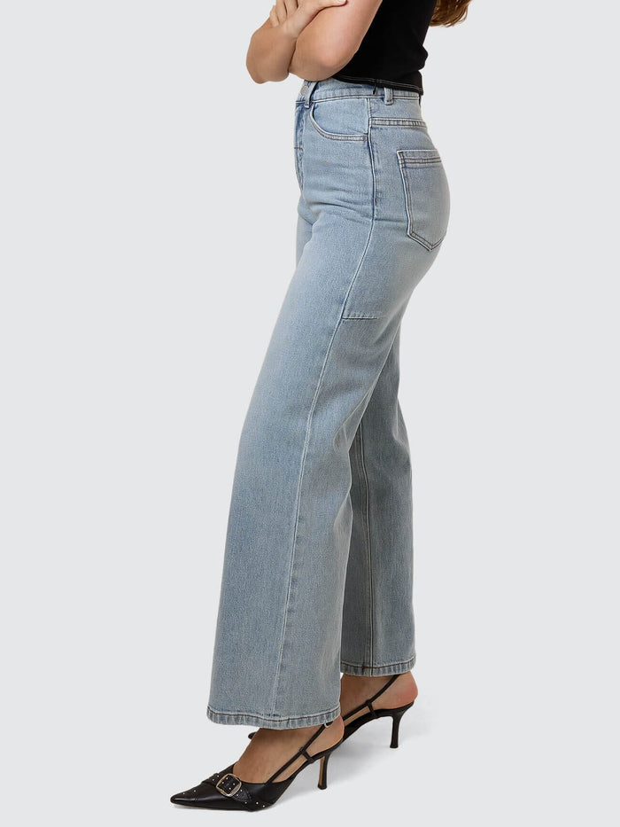 Holly High Rise Stretch Wide Jean - Dusk