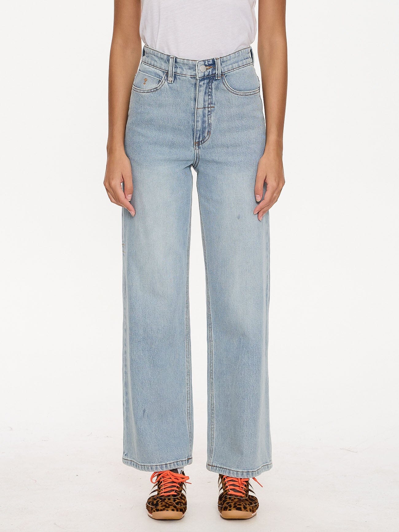 Holly High Rise Stretch Wide Jean - Aged Black 4