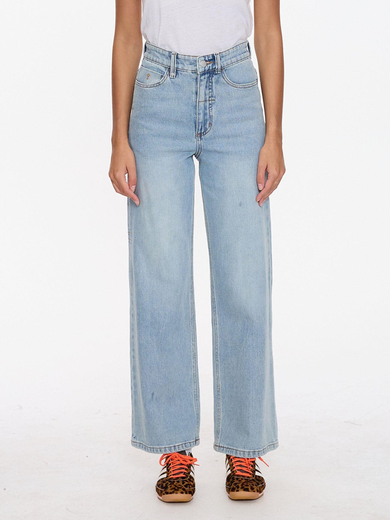 Holly High Rise Stretch Wide Jean - Aged Black 4