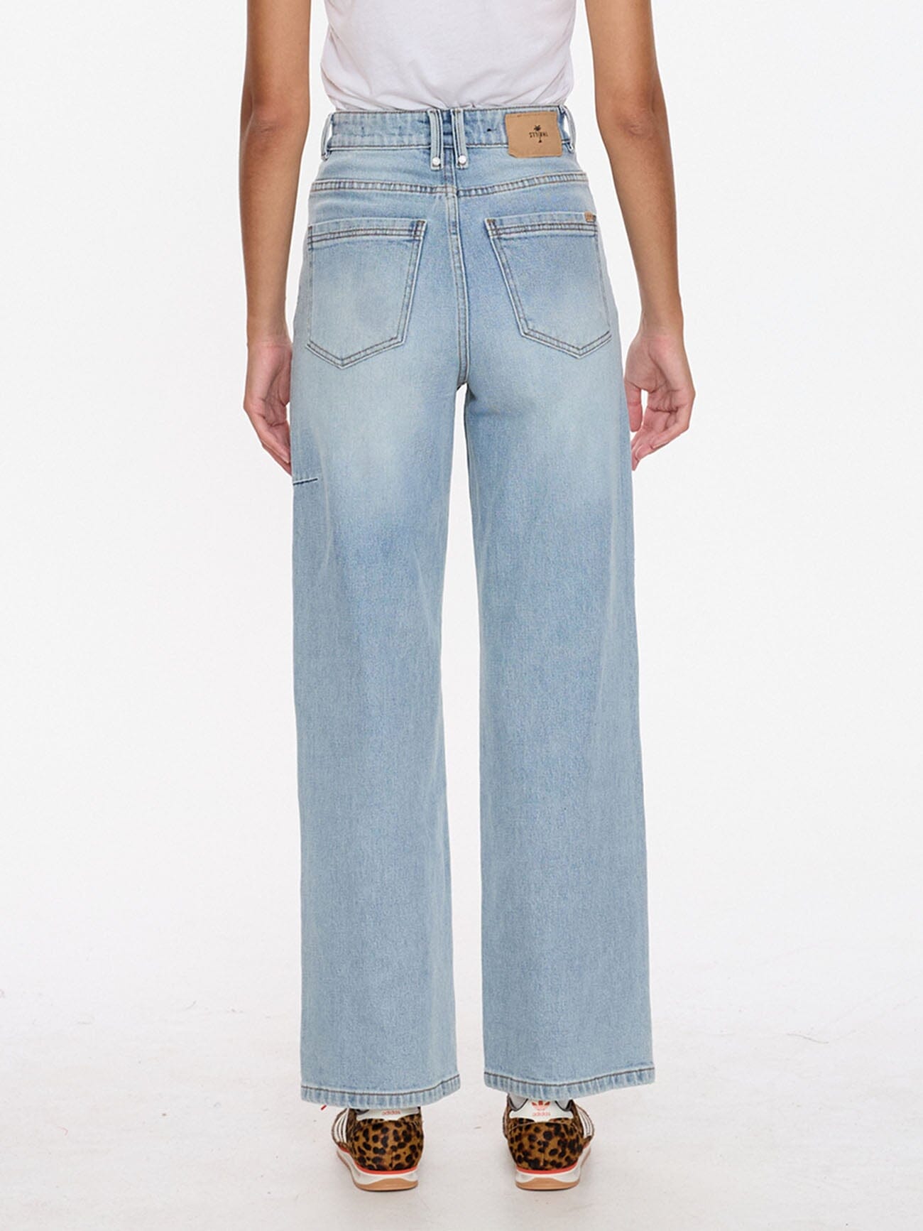 Holly High Rise Stretch Wide Jean - Aged Black 4