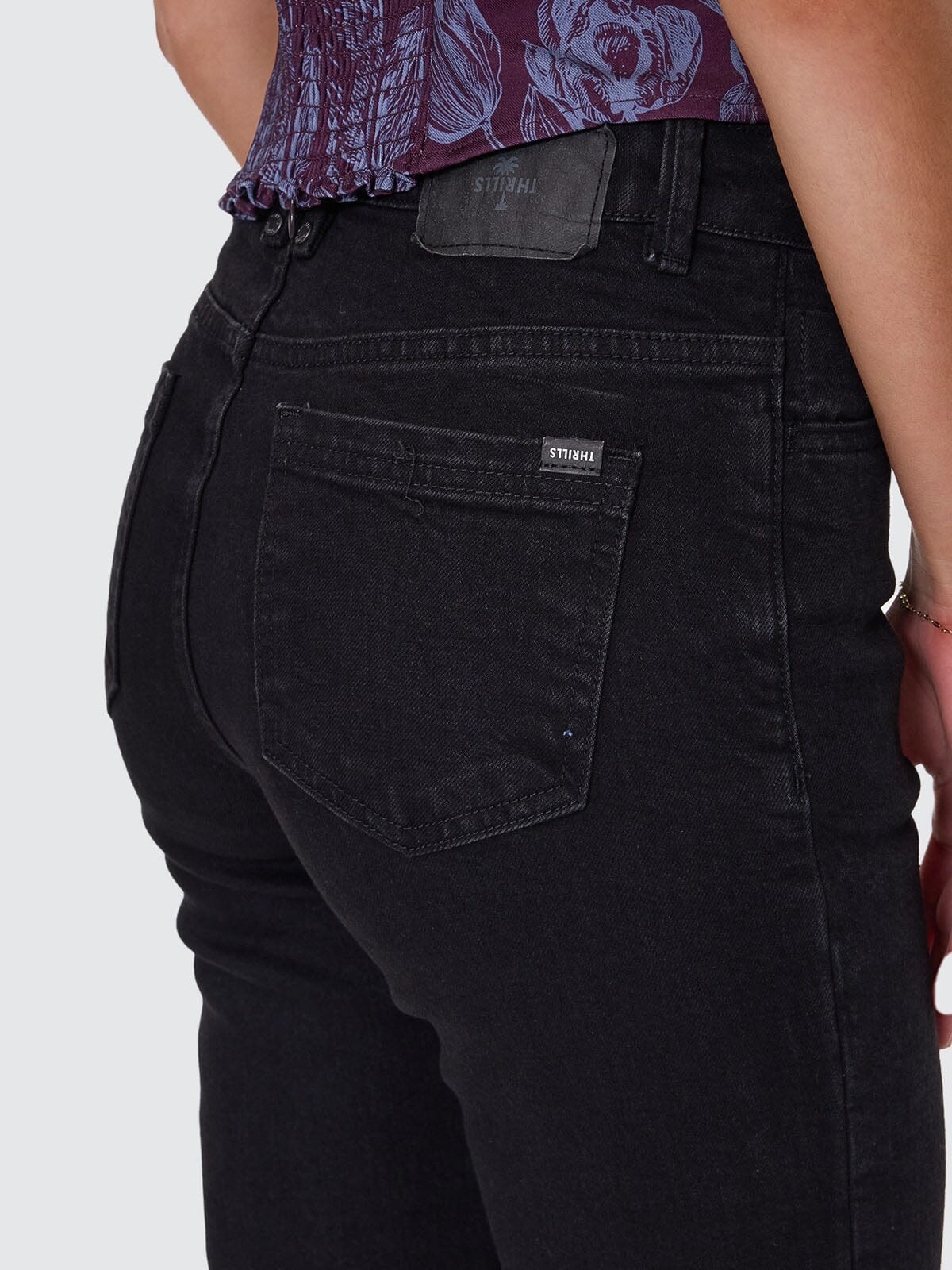 Nicole High Rise Stretch Straight Jean  - Black Rinse 4