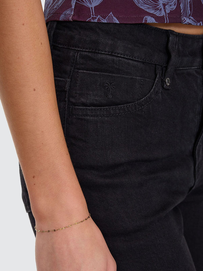 Nicole High Rise Stretch Straight Jean  - Black Rinse 4