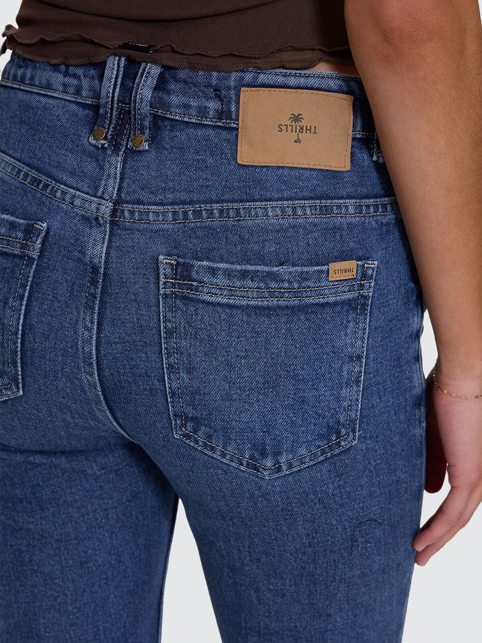 Nicole High Rise Stretch Straight Jean - Vintage Rinse Blue 4