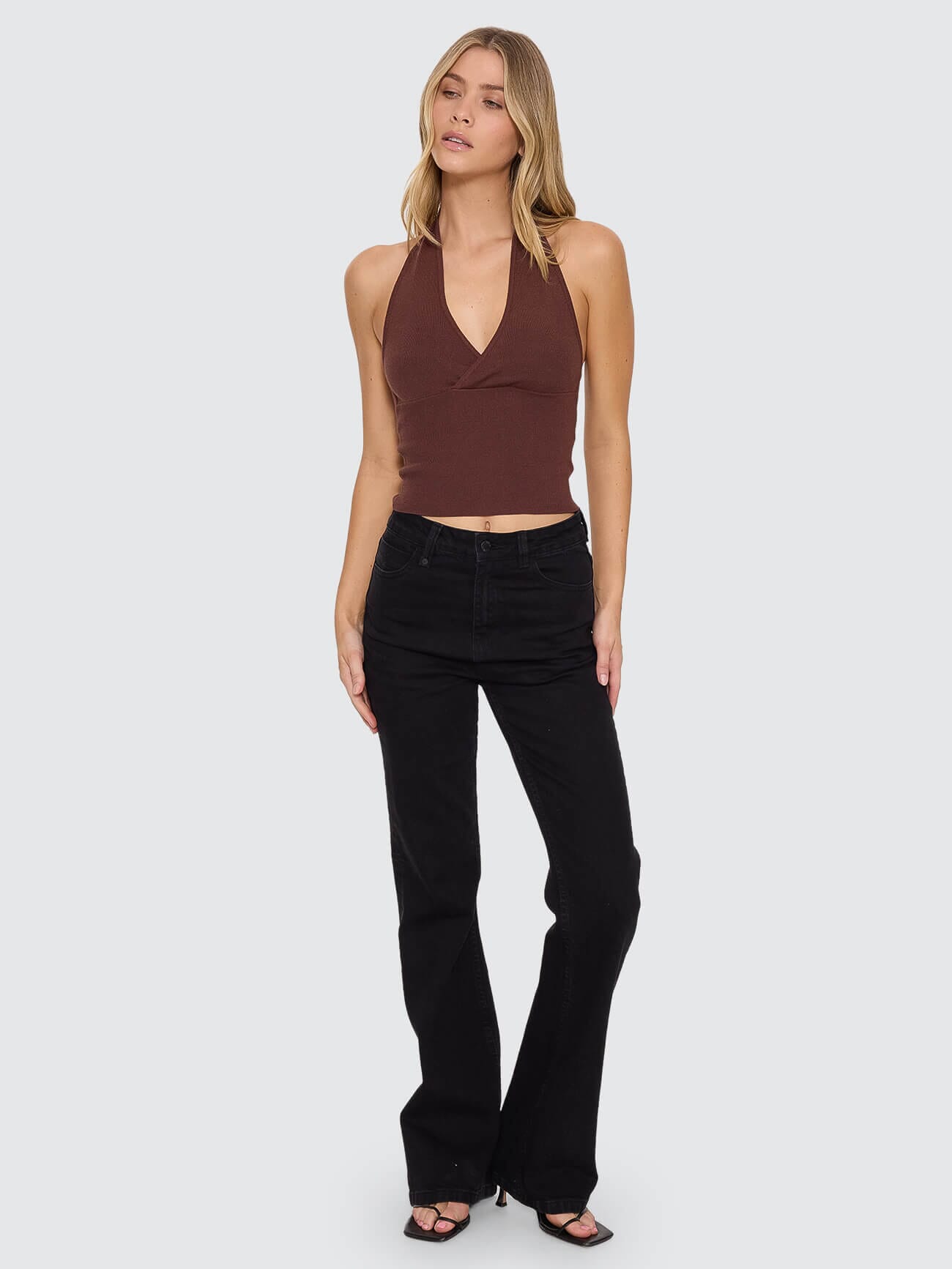 Alicia High Rise Stretch Bootcut Jean - Vinyl Black 4