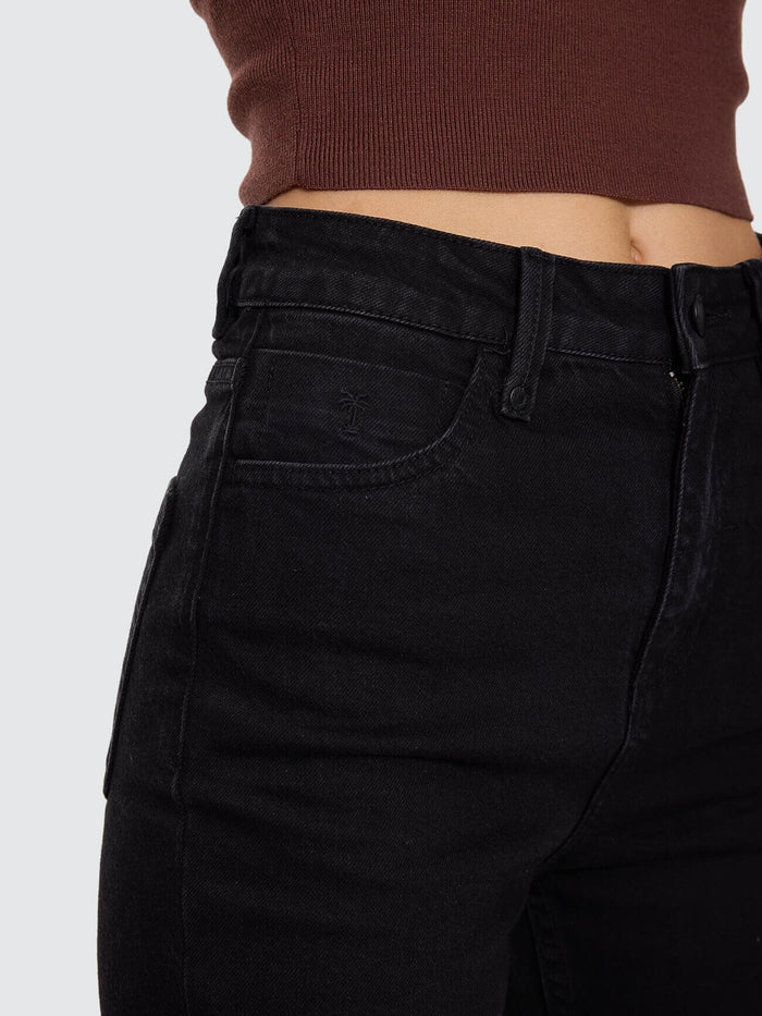 Alicia High Rise Stretch Bootcut Jean - Vinyl Black 4