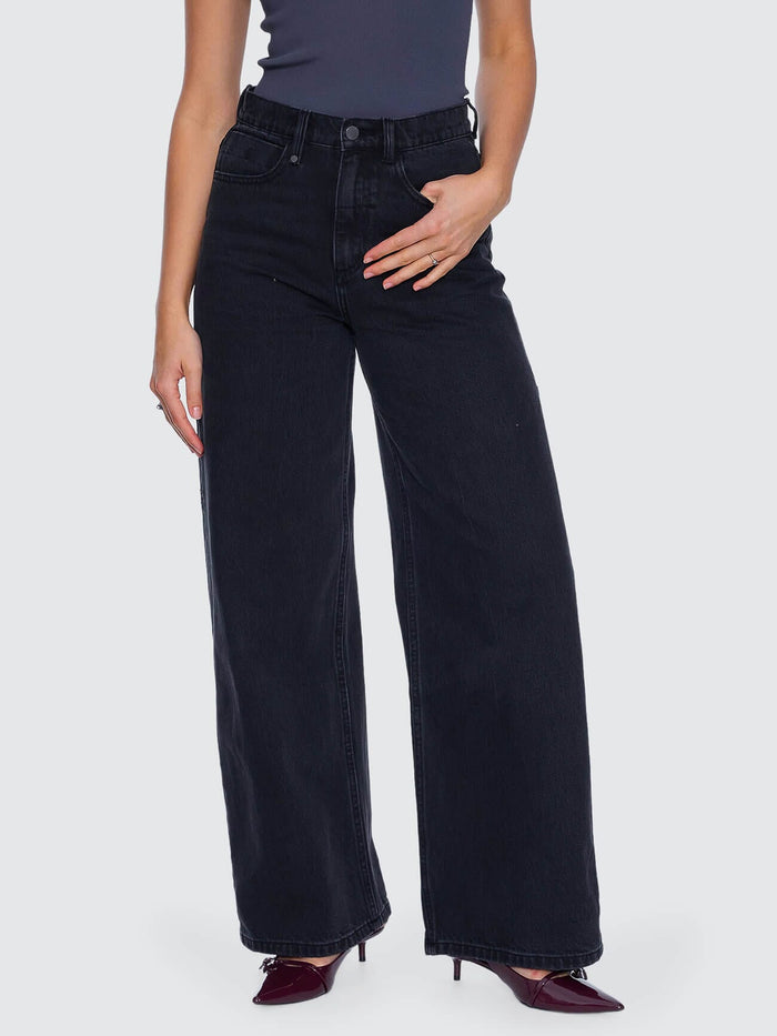 Hunter High Rise Wide Jean - Aged Black 4