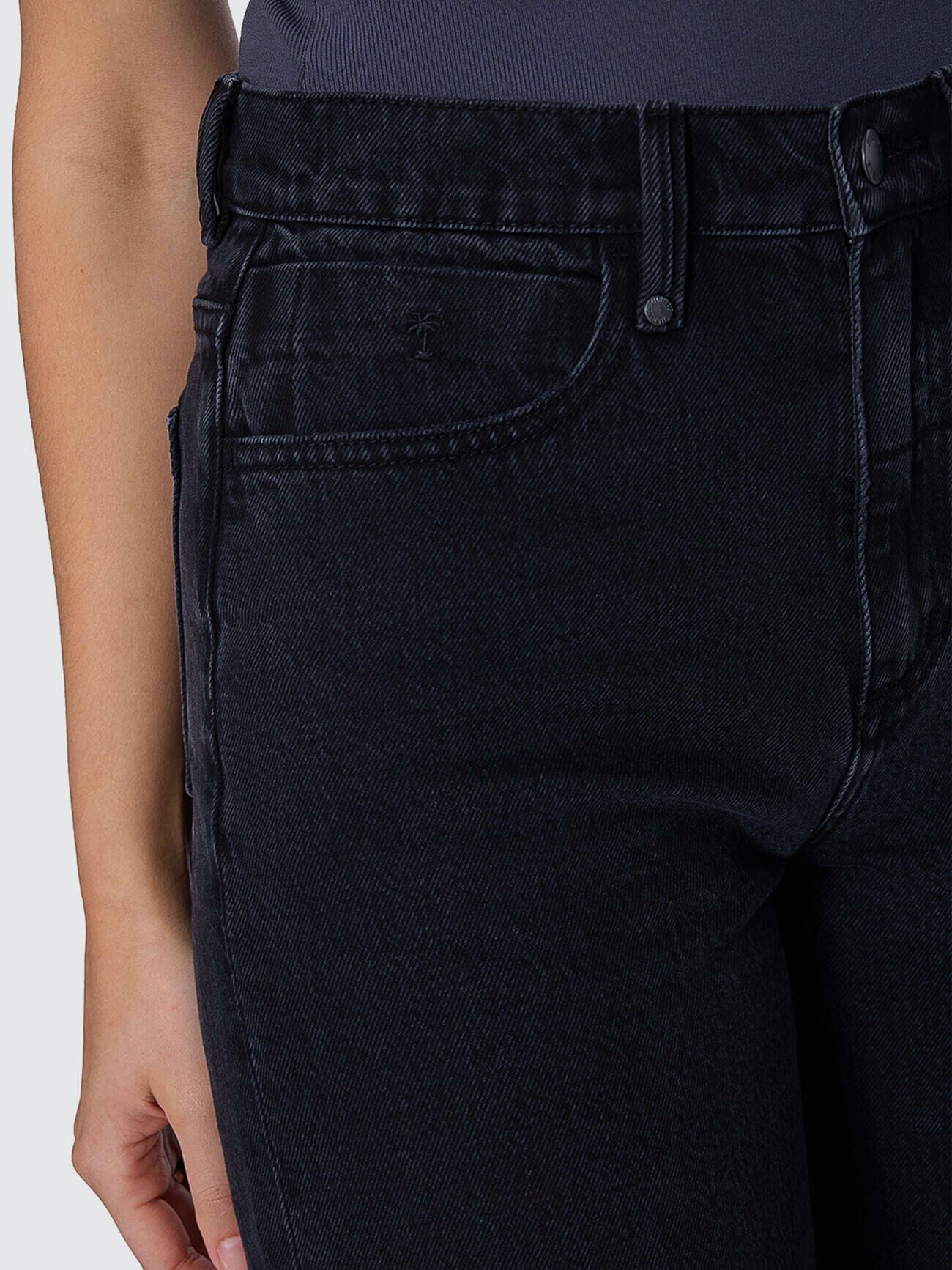 Hunter High Rise Wide Jean - Aged Black 4