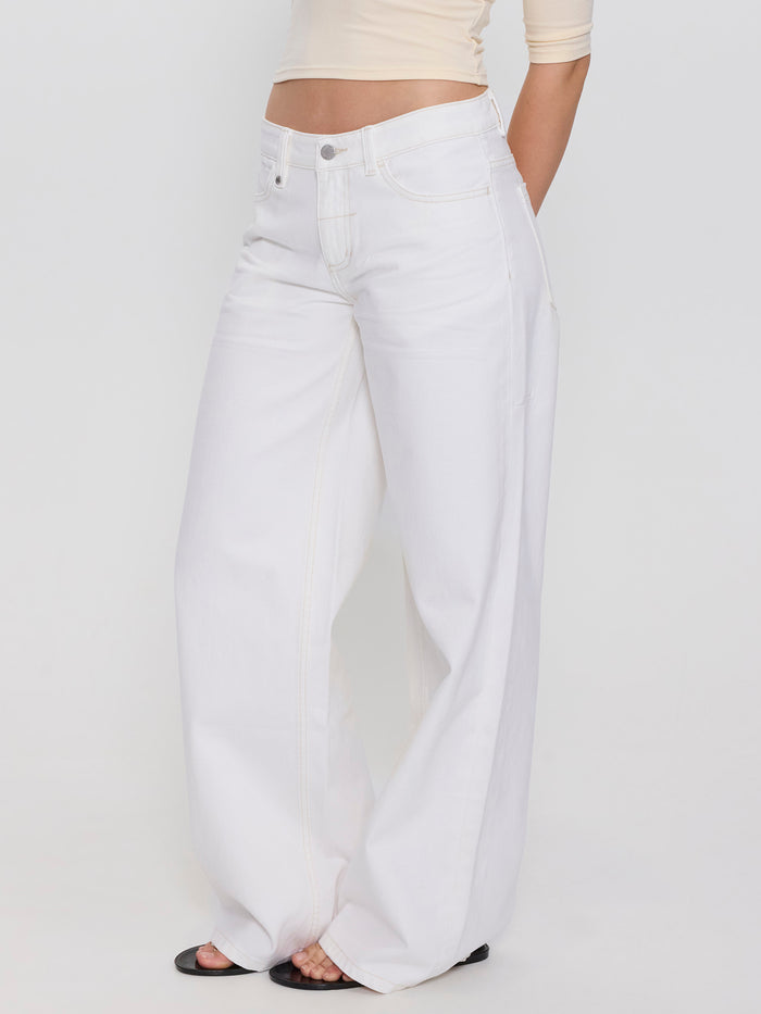 Hunter Low Rise Wide Jean - Bright White 4