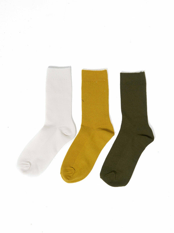 Feedback 3 Pack Sock - Antique Moss-Heritage White-Tarmac