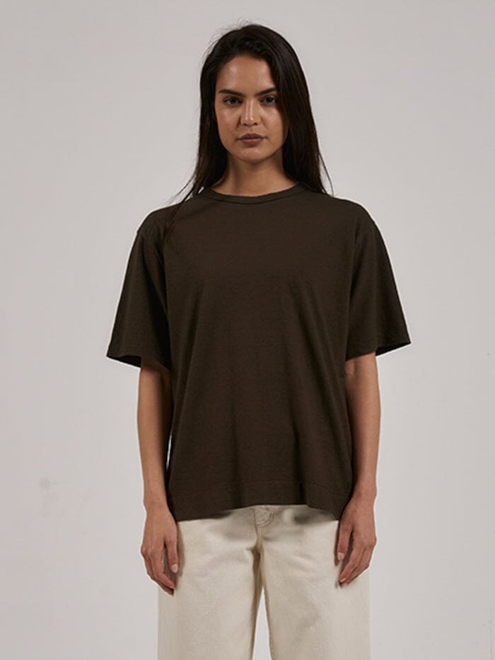 Hemp Lightweight Box Fit Tee - Tarmac | Thrills Co. | Thrills Co.