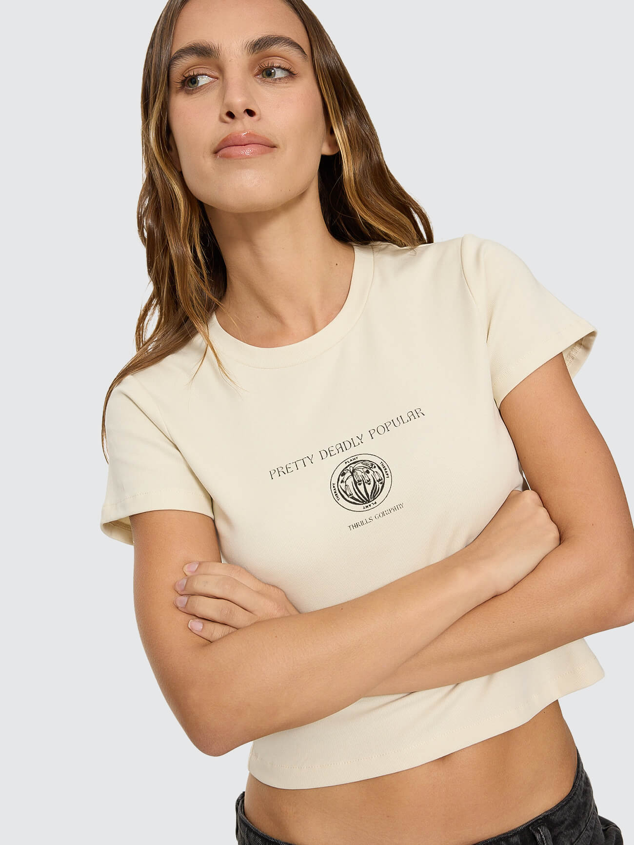 Deadly Posy Mini Tee - Heritage White 4