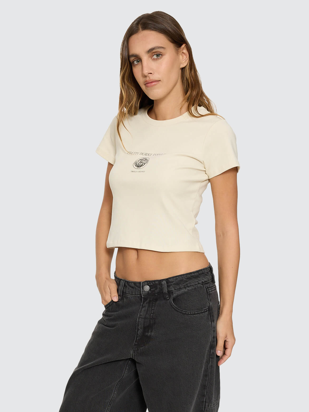 Deadly Posy Mini Tee - Heritage White 4