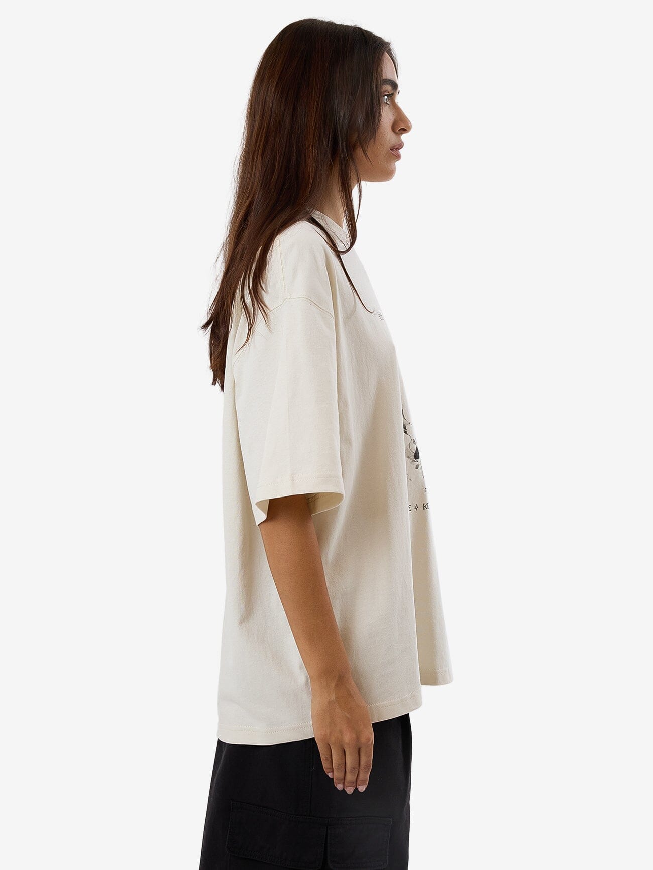 Deadly Posy Oversized Tee - Heritage White 4