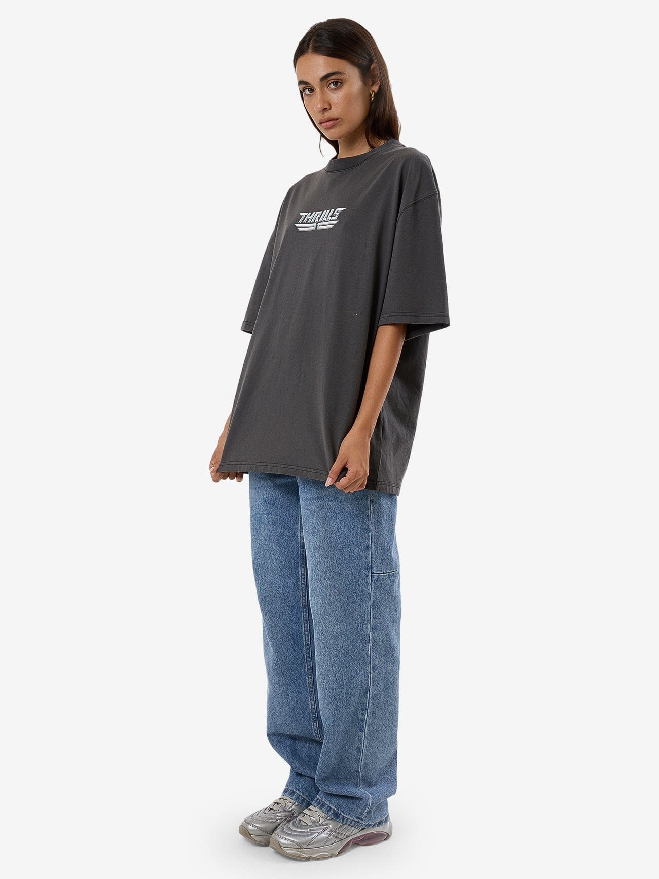 High Shine Oversized Tee - Merch Black 4