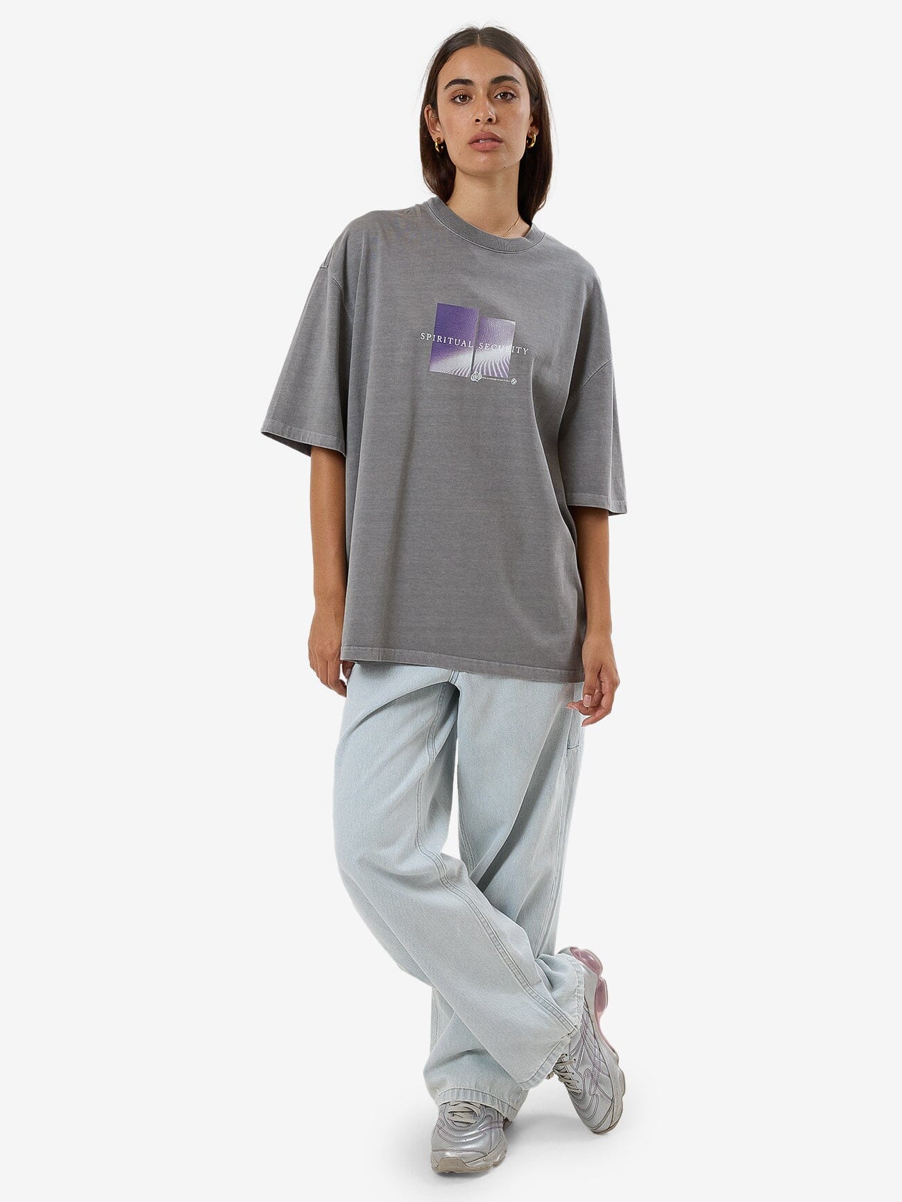 Shifting Sands Oversized Tee - Washed Grey 4