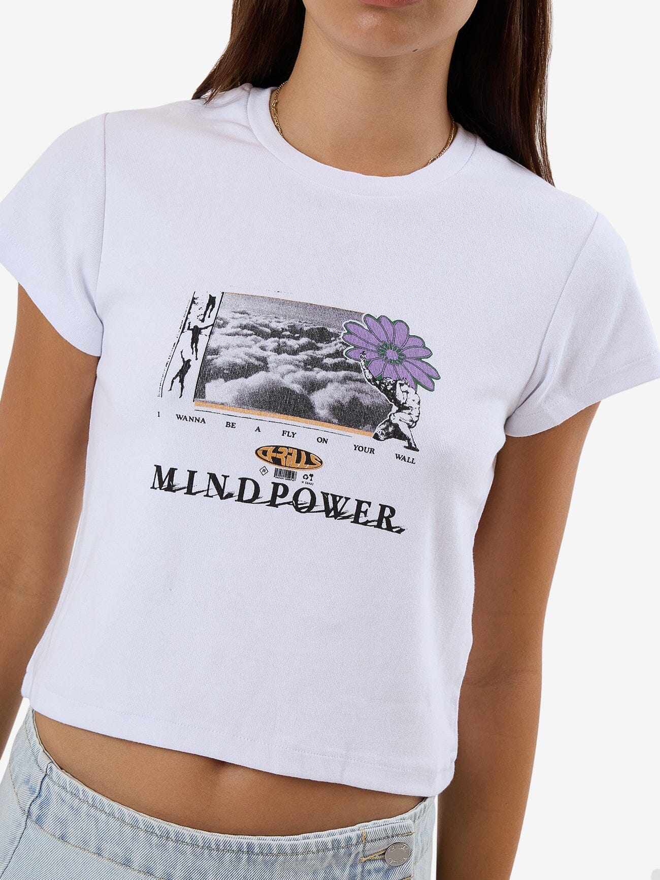 Mind Power Mini Tee - White