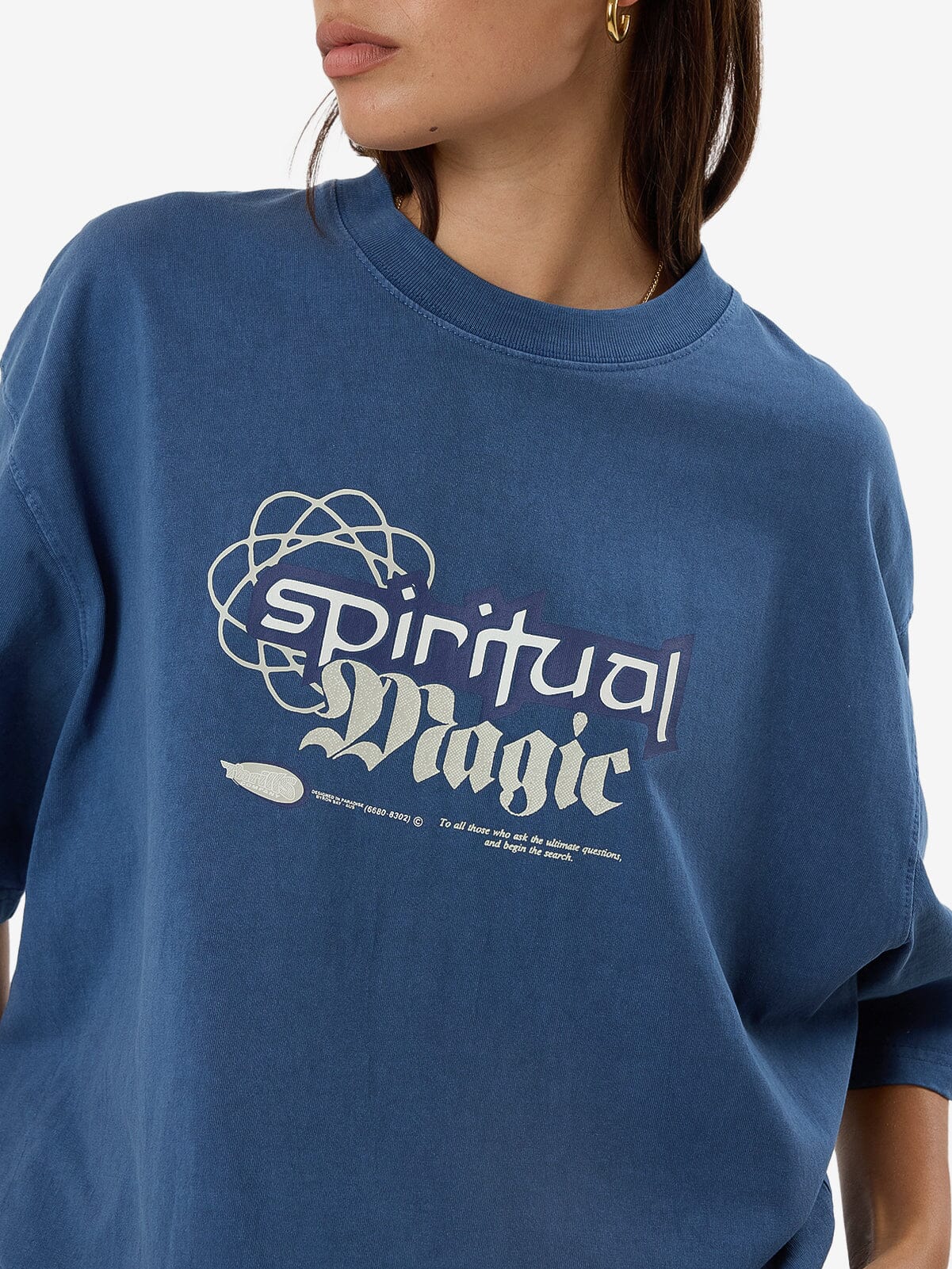 Spiritual Magic Oversized Tee - Blue Ashes 4