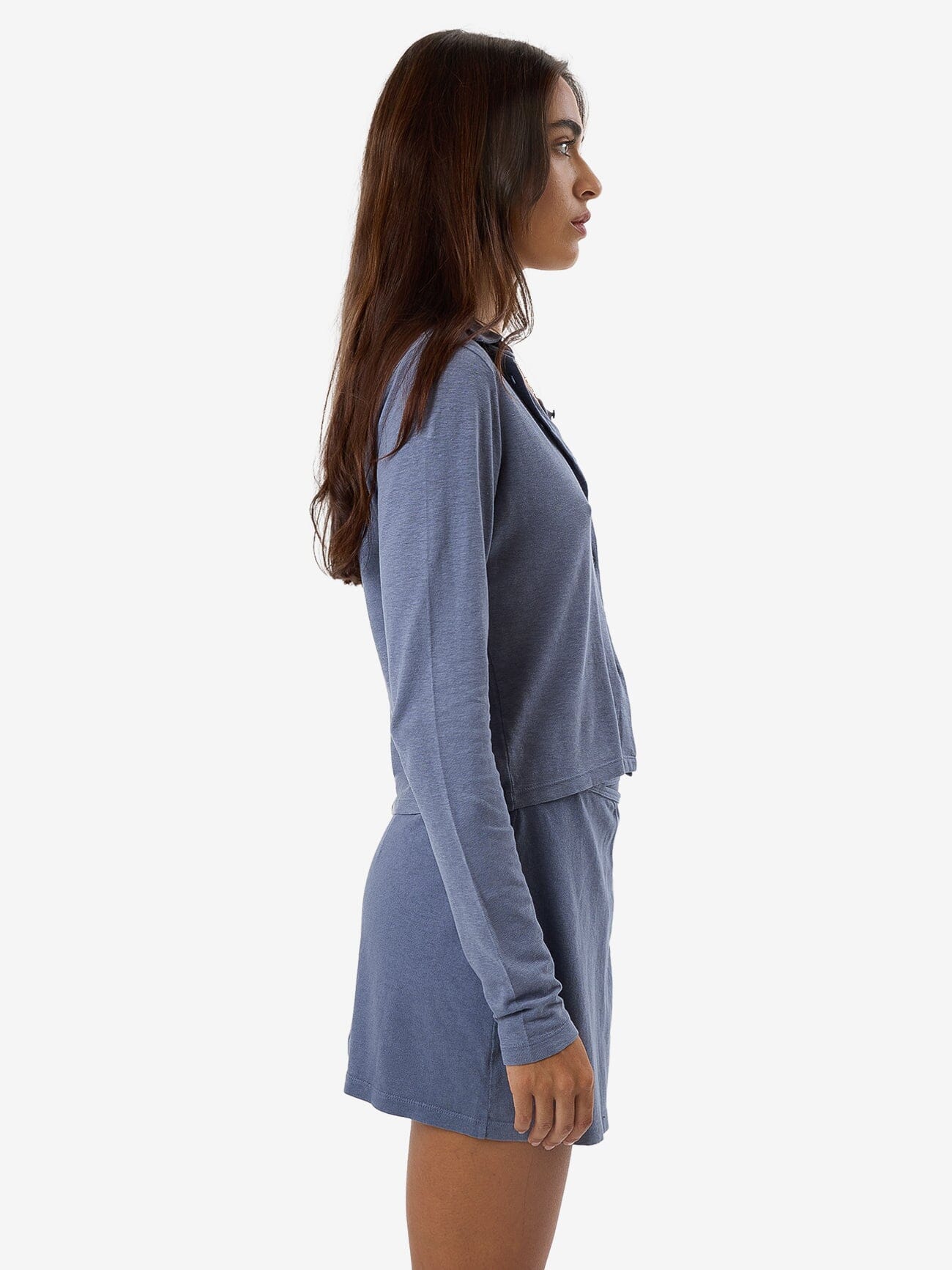 Hemp Collared Long Sleeve - Folkstone Grey 4