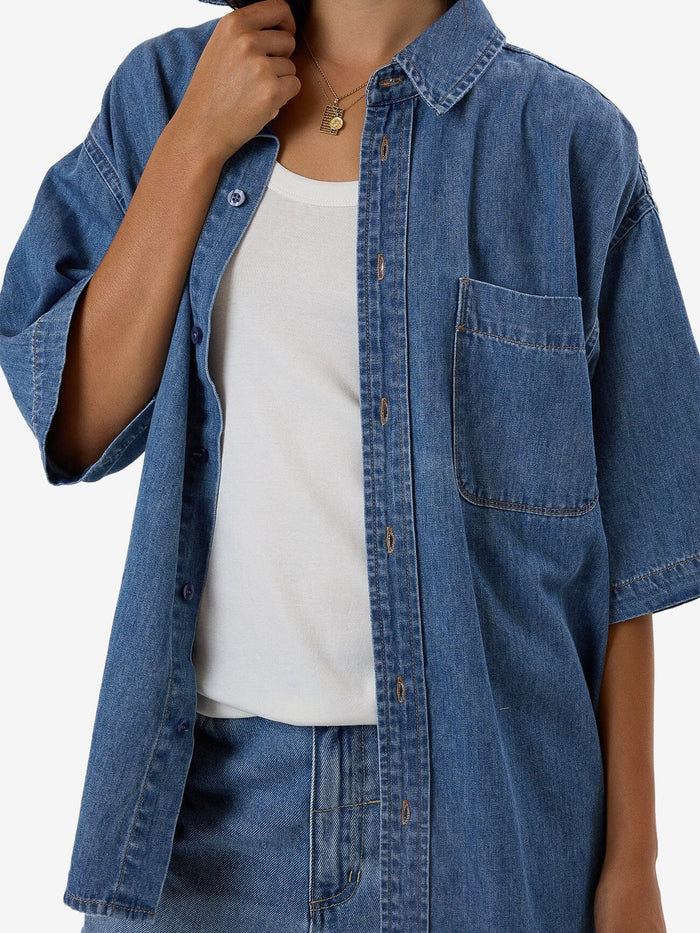 Darian Denim Shirt - Dark Dust Blue 4