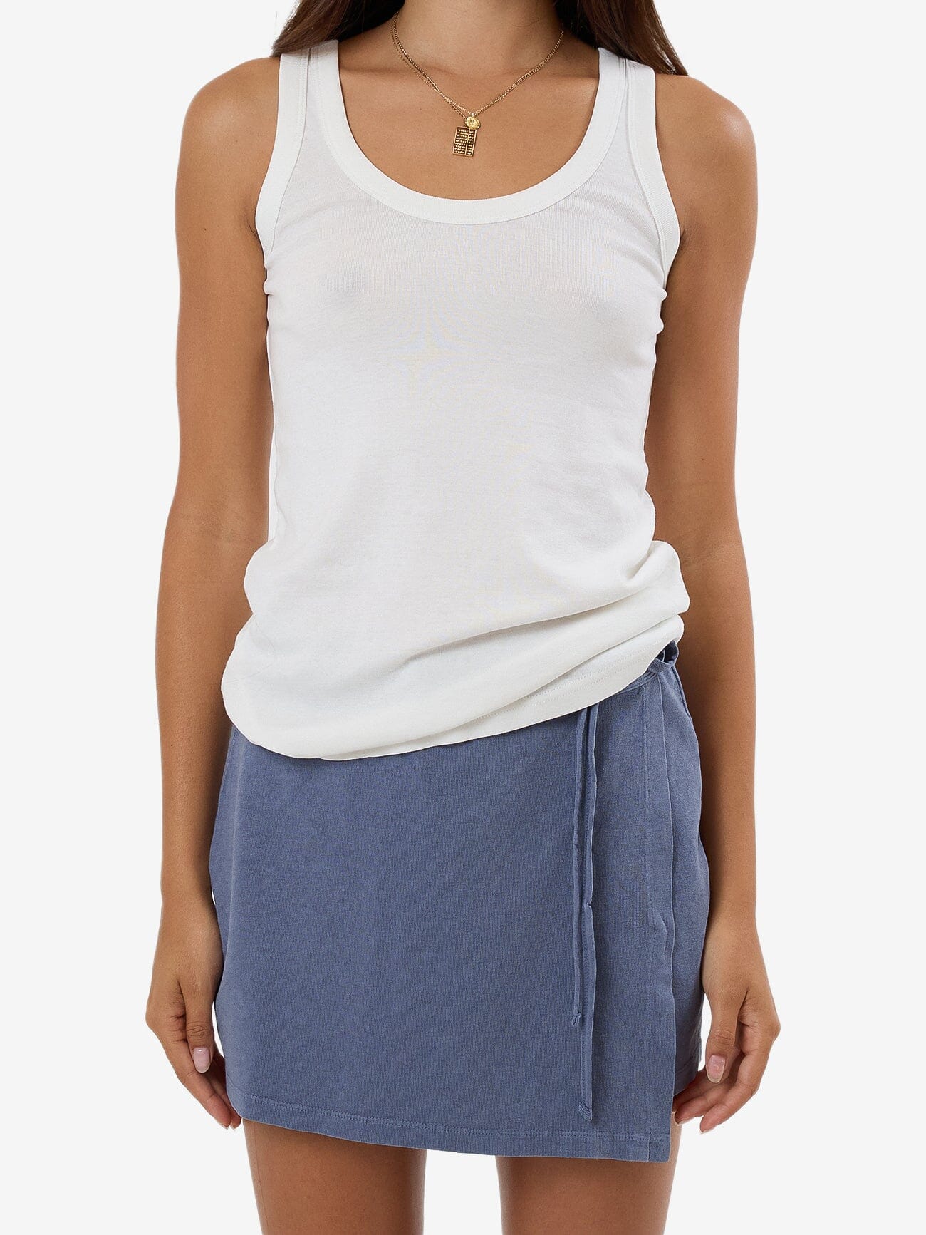 Hemp Wrap Mini Skirt - Folkstone Grey 4