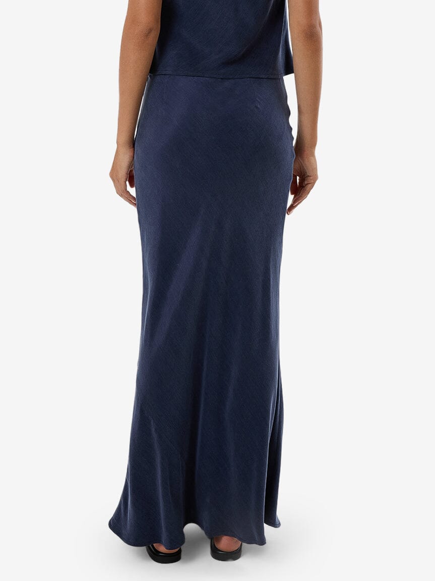 Faye Slip Skirt - Oxford Blue 4