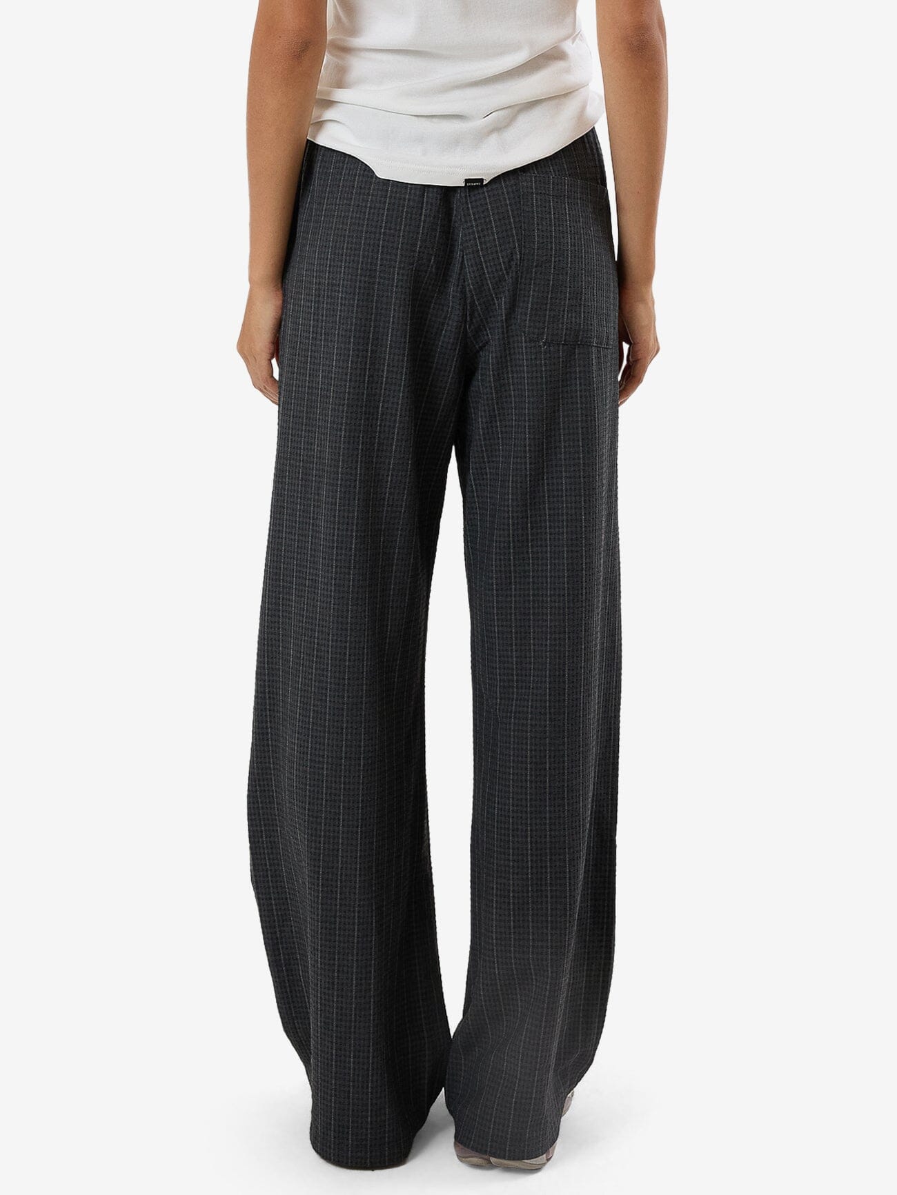 Colby Drawstring Pant - Charcoal Pinstripe 4