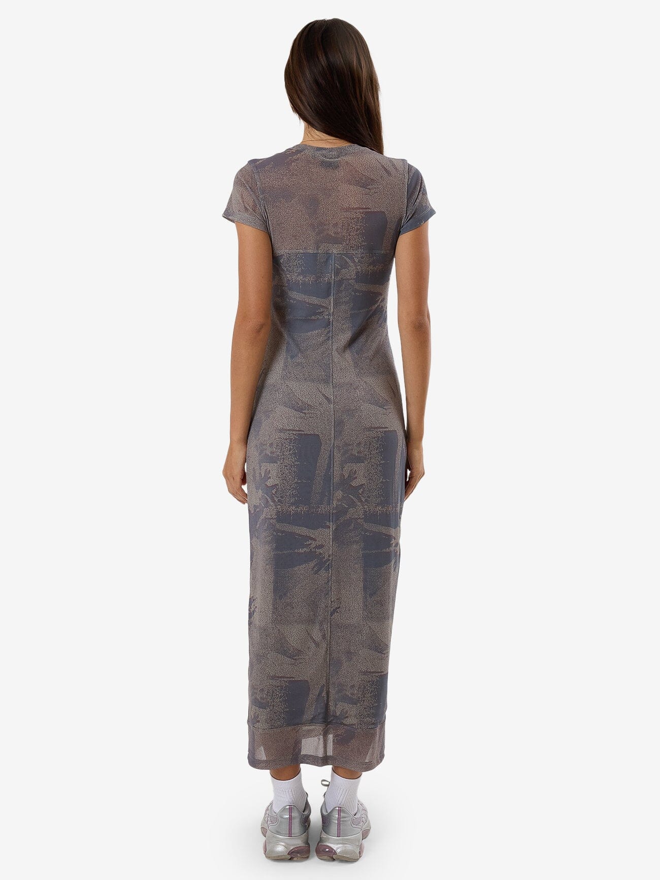 In Formation Mesh Dress - Graphite 4