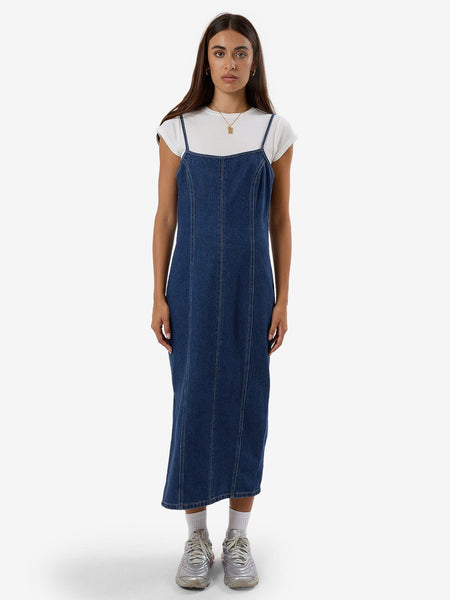 ☆riu Rちゃん Tulle docking denim dress ブルー（☆riu R
