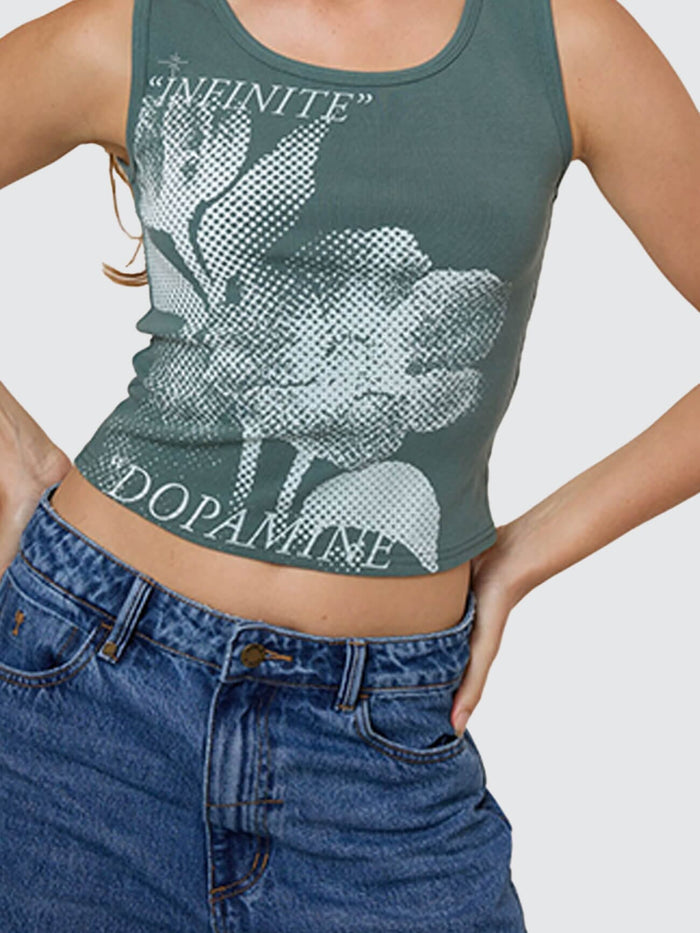 Infinite Dopamine Y2K Tank - Sea Pine