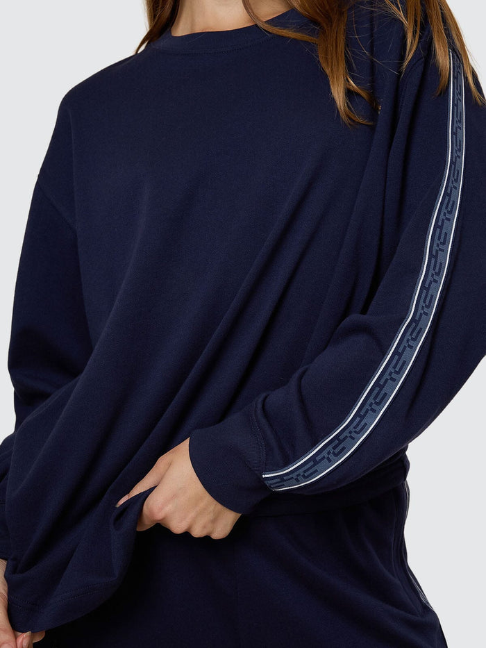 TC Insignia Oversized Long Sleeve Tee - Peacoat 4