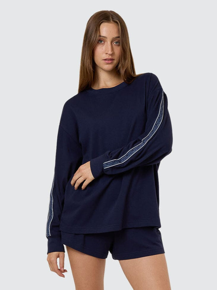 TC Insignia Oversized Long Sleeve Tee - Peacoat 4