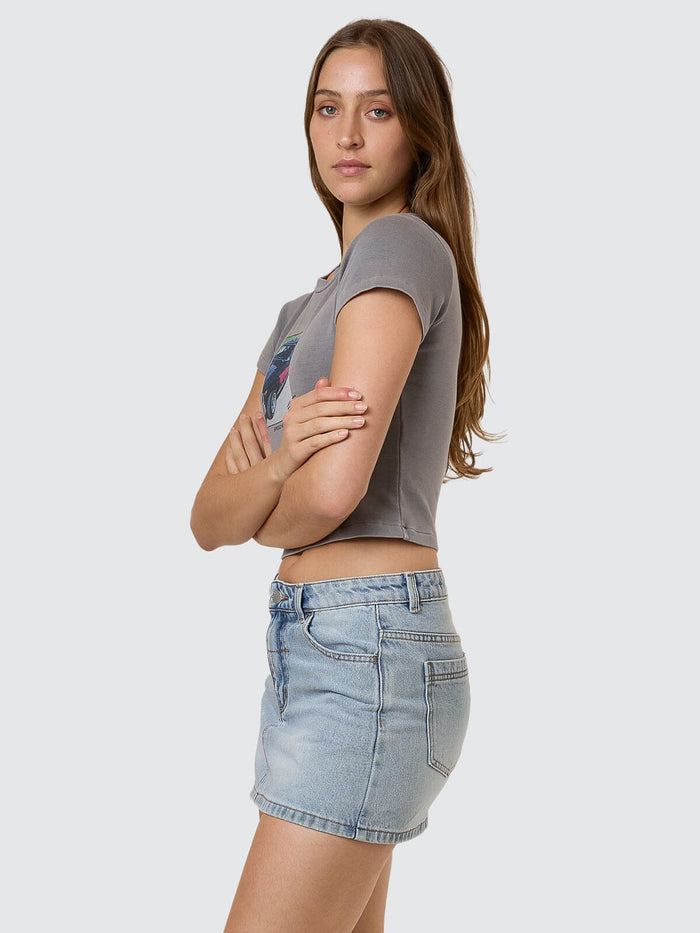 Die Fighting Mini Tee - Washed Grey 4