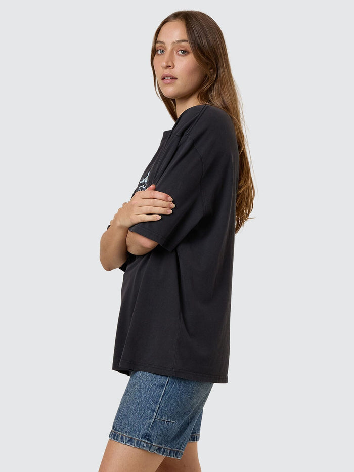 Metal And Mayhem Oversized Tee - Washed Black 4