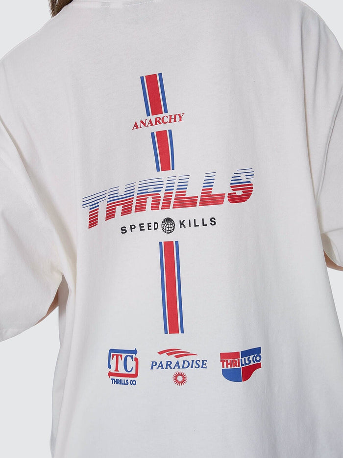 Anarchy In Paradise Oversized Tee - Dirty White