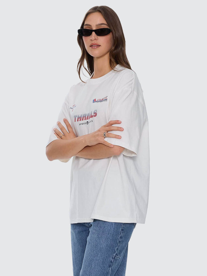 Anarchy In Paradise Oversized Tee - Dirty White