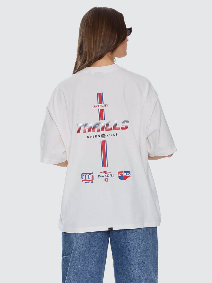 Anarchy In Paradise Oversized Tee - Dirty White