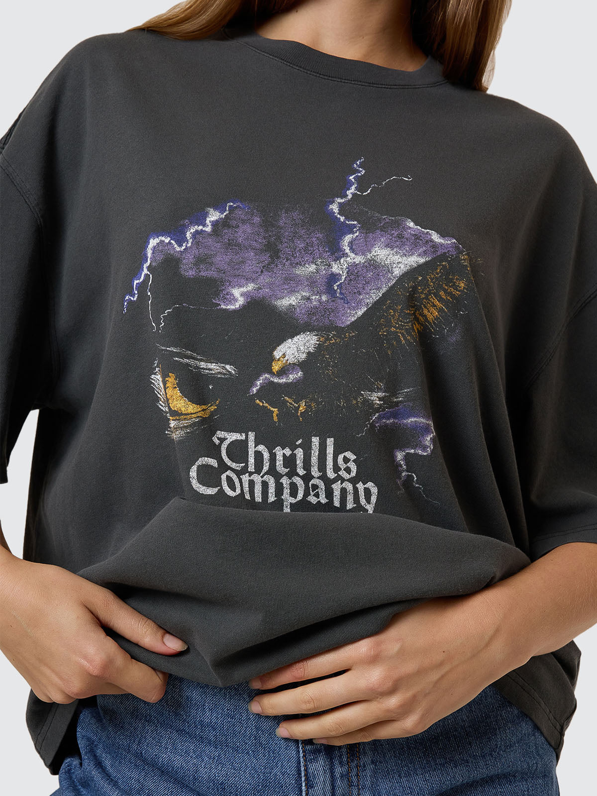 Flight Risk Oversized Tee - Merch Black 4