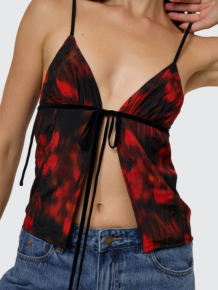 Lucky For You Floral Top - Redwood
